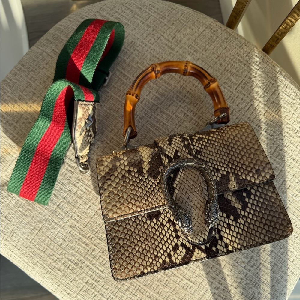 Gucci Dionysus Python Bamboo Top Handle Bag